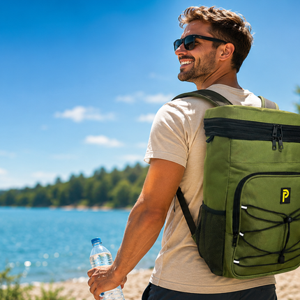 PIEP® Koelrugtas 25L - Geïsoleerde Koelrugzak voor Strand, Werk, Picknick & Festivals
