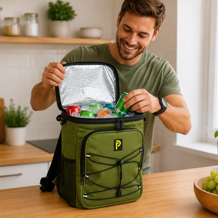 PIEP® Koelrugtas 25L - Geïsoleerde Koelrugzak voor Strand, Werk, Picknick & Festivals